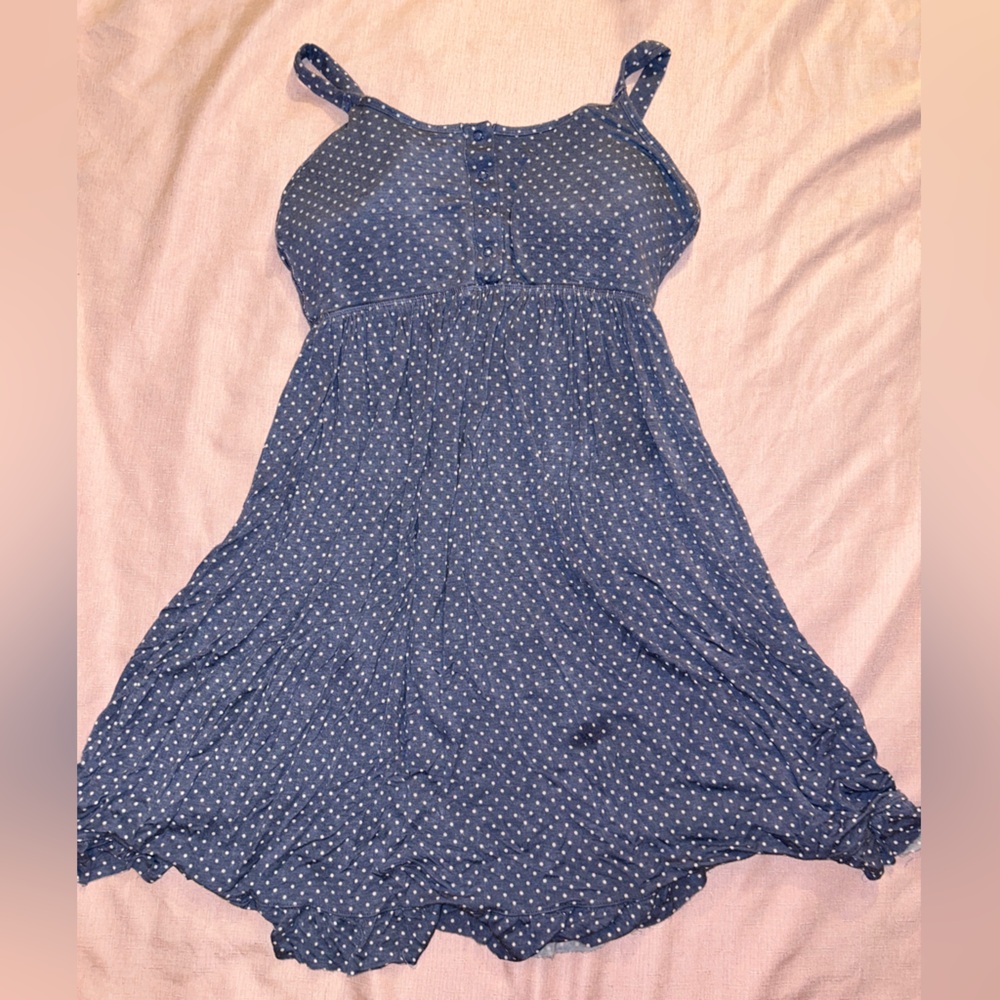 Blue Polka Dot Night Gown